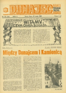 Dunajec : tygodnik PZPR. 1981, R.2, nr 22(33)