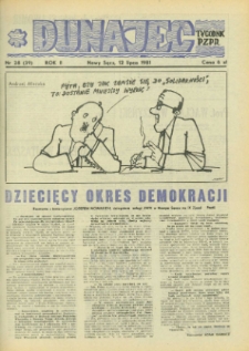 Dunajec : tygodnik PZPR. 1981, R.2, nr 28(39)