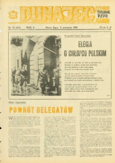 Dunajec : tygodnik PZPR. 1981, R.2, nr 31(42)
