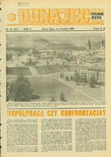 Dunajec : tygodnik PZPR. 1981, R.2, nr 36(47)
