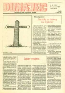 Dunajec : nowosądecki tygodnik PZPR. 1989, nr 39(464)