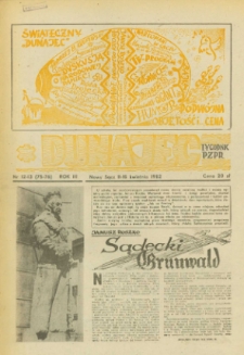 Dunajec : tygodnik PZPR. 1982, R.3, nr 12-13(75-76)