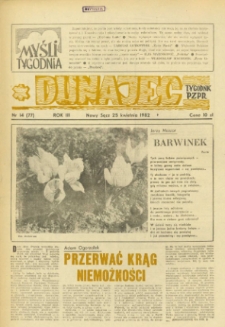 Dunajec : tygodnik PZPR. 1982, R.3, nr 14(77)