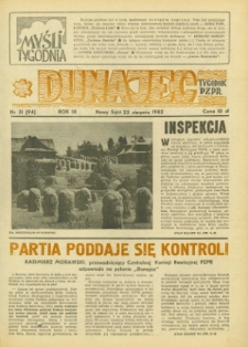 Dunajec : tygodnik PZPR. 1982, R.3, nr 31(94)