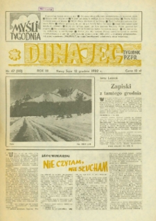 Dunajec : tygodnik PZPR. 1982, R.3, nr 47(110)