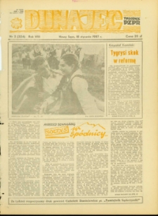 Dunajec : tygodnik PZPR. 1987, R.8, nr 03(324)