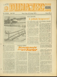 Dunajec : tygodnik PZPR. 1987, R.8, nr 08(329)