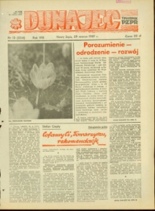 Dunajec : tygodnik PZPR. 1987, R.8, nr 13(334)
