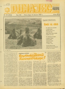 Dunajec : tygodnik PZPR. 1987, R.8, nr 33(354)