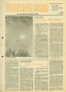 Dunajec : nowosądecki tygodnik PZPR. 1988, nr 16(389)