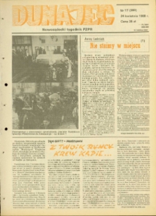 Dunajec : nowosądecki tygodnik PZPR. 1988, nr 17(390)