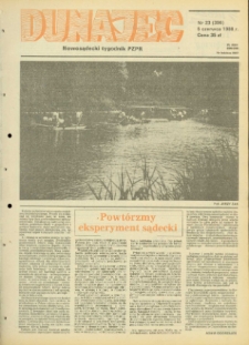 Dunajec : nowosądecki tygodnik PZPR. 1988, nr 23(396)