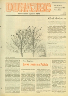 Dunajec : nowosądecki tygodnik PZPR. 1988, nr 48(421)