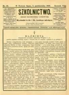 Szkolnictwo : organ nauczycieli ludowych. 1898, R.8, nr 28